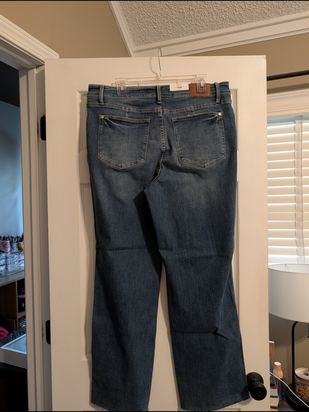 Judy Blue Classic Straight-Leg Jeans in Medium Blue - Picture 3 of 6